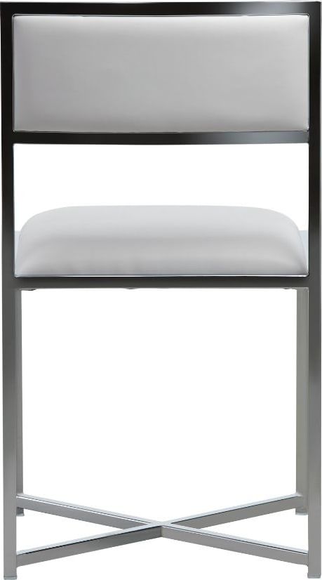Amalfi X-Base Chair in White Leather