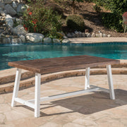 Outdoor Sandblast Finish Acacia Wood Dining Table - R&R Furniture Gallery (Fountain Valley, CA)