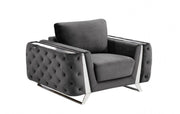 1051 - Contemporary Velvet Chair - R&R Furniture Gallery (Fountain Valley, CA)