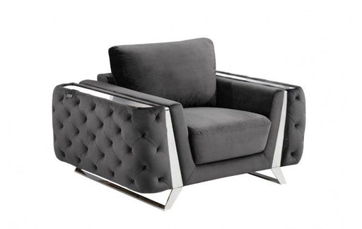 1051 - Contemporary Velvet Chair - R&R Furniture Gallery (Fountain Valley, CA)