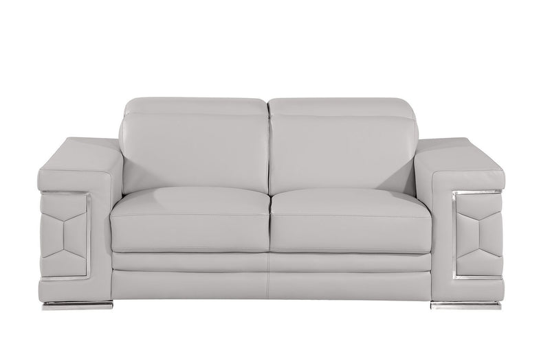 296 - Genuine Leather Loveseat - R&R Furniture Gallery (Fountain Valley, CA)