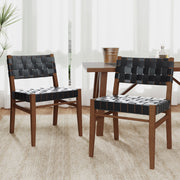 Modern Noble House dining side chair with wooden legs and upholstered seat, showcasing contemporary design.