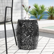 Modern design Noble House metal end table with a large surface, featuring sleek metal legs and a contemporary style for living rooms.