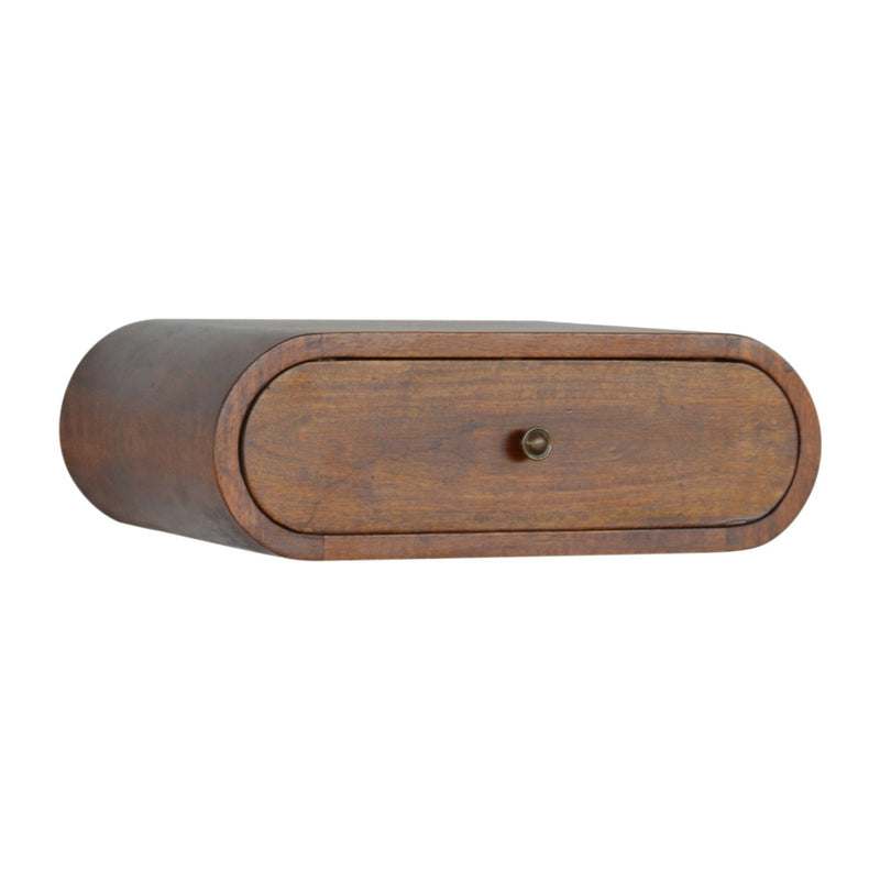 Wall Mounted Round Bedside Table - Chestnut - R&R Furniture Gallery (Fountain Valley, CA)