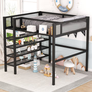 Loft Bed With 4 Tier Shelves And Storage - R&R Furniture Gallery (Fountain Valley, CA)