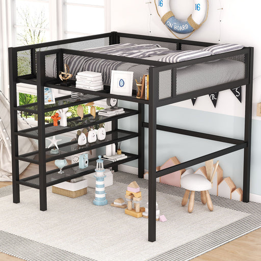 Loft Bed With 4 Tier Shelves And Storage - R&R Furniture Gallery (Fountain Valley, CA)