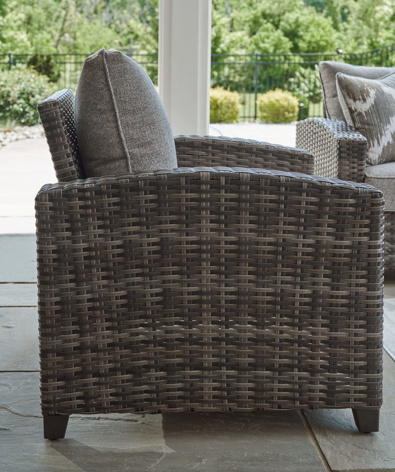 Oasis Court - Sofa, Chairs, Table Set (Set of 4) - Gray - R&R Furniture Gallery (Fountain Valley, CA)