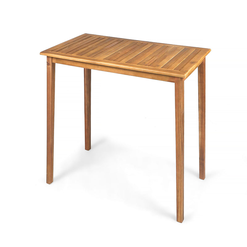 Outdoor Minimalist Acacia Wood Rectangle Bar Table - R&R Furniture Gallery (Fountain Valley, CA)