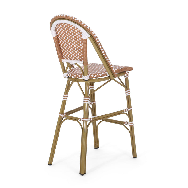 Outdoor Pe Rattan French Barstool Set - R&R Furniture Gallery (Fountain Valley, CA)