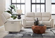 Parker Living Easton Zero Gravity Power Reclining 3-piece sofa set with plush cushions and modern design in a living room setting.