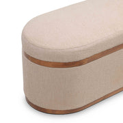 Olivier - Boucle Oval Storage Ottoman - R&R Furniture Gallery (Fountain Valley, CA)