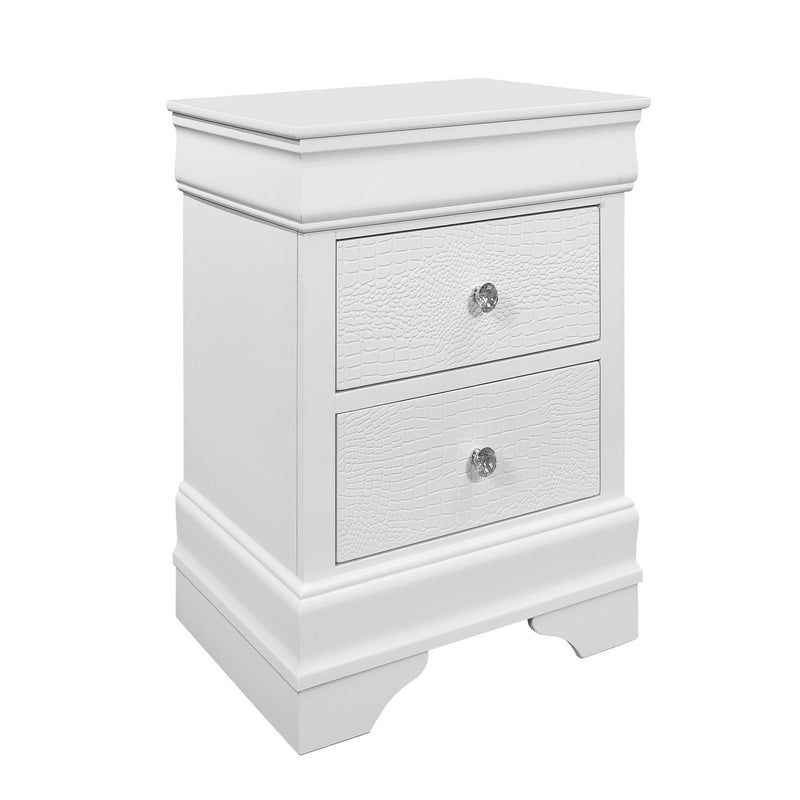 Shaker - Crocodile Metallic Nightstand - R&R Furniture Gallery (Fountain Valley, CA)