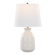 Pair of Lumi Source Claudia contemporary lamp sets featuring modern designs with sleek bases and fabric shades.