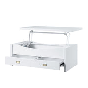 Ramiel - Coffee Table With Lift Top - High Gloss White - R&R Furniture Gallery (Fountain Valley, CA)