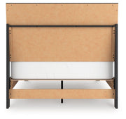 Signature Design by Ashley Danziar panel bed with low footboard, showcasing a modern wooden frame and sleek design.