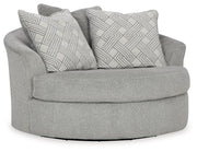Casselbury - Oversized Swivel Accent Chair - Cement - R&R Furniture Gallery (Fountain Valley, CA)