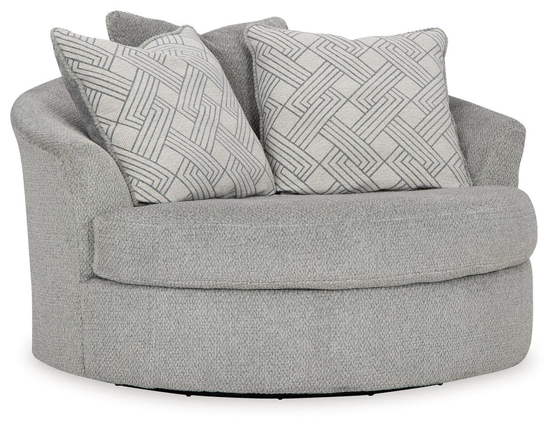 Casselbury - Oversized Swivel Accent Chair - Cement - R&R Furniture Gallery (Fountain Valley, CA)