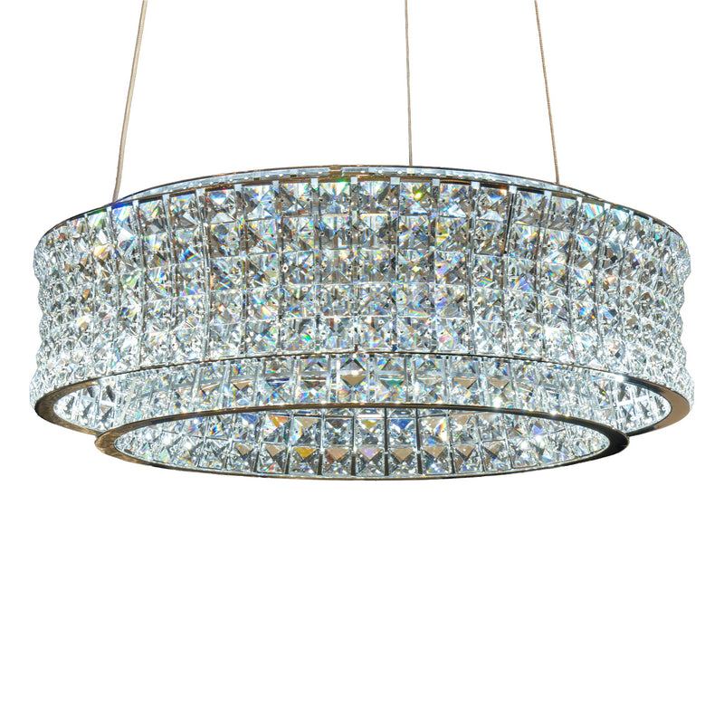 Michael Amini Lighting - Galaxy 24" Round LED Crystal Chandelier - Chrome