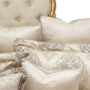 Bennett - 9-Piece Queen Comforter Set - Champagne - R&R Furniture Gallery (Fountain Valley, CA)