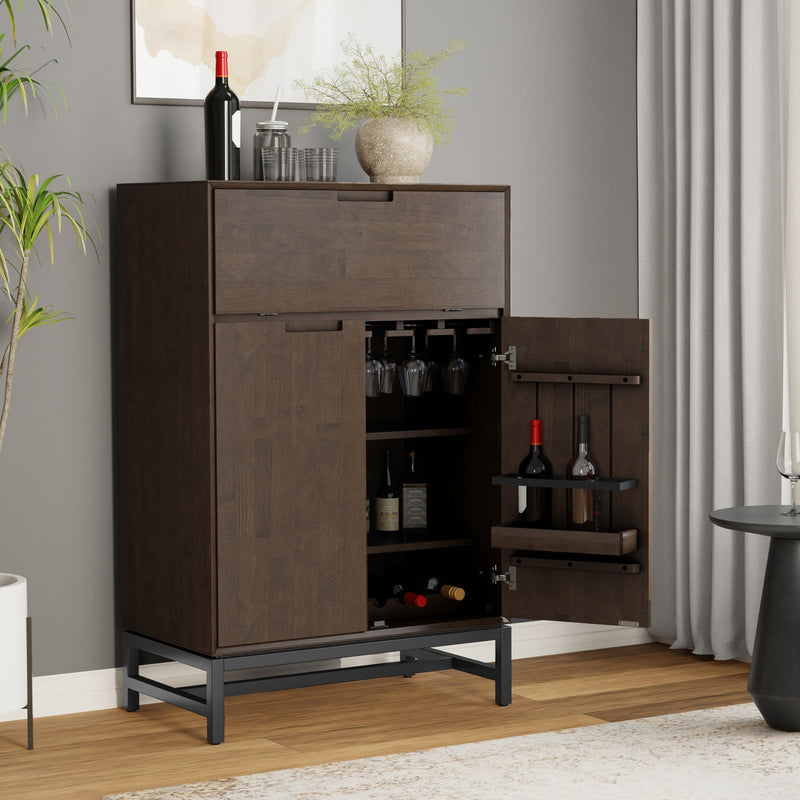 Banting - Bar Cabinet - Walnut Brown - R&R Furniture Gallery (Fountain Valley, CA)