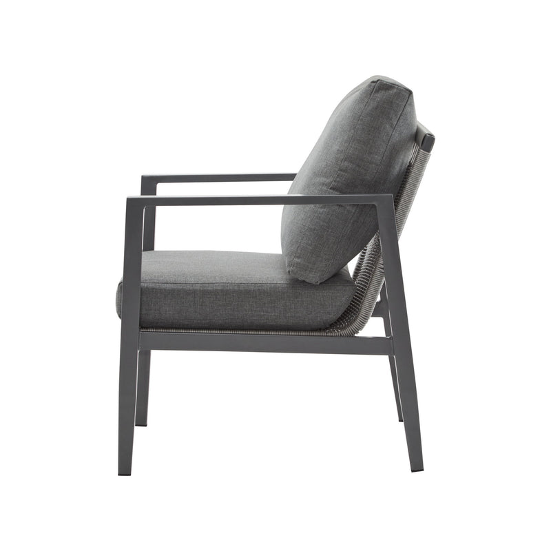 Modern Lounge Chair With Rope Accents And Cushions - R&R Furniture Gallery (Fountain Valley, CA)
