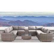 Modern Patio Rattan Sectional Set With Cushions - R&R Furniture Gallery (Fountain Valley, CA)