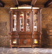 Villa Valencia - China Buffet With Lighted Top - Classic Chestnut - R&R Furniture Gallery (Fountain Valley, CA)