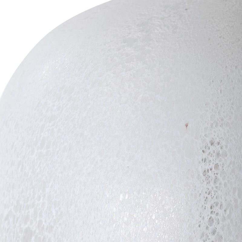 Whiteout mottled glass table lamp by Uttermost with a sleek white finish and modern design, ideal for contemporary home décor.