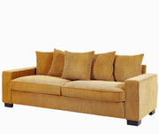 Luxe Sofa With 5 Matching Toss Pillows, Sleek Design, Spacious And Comfortable 3 Seater Couch - R&R Furniture Gallery (Fountain Valley, CA)