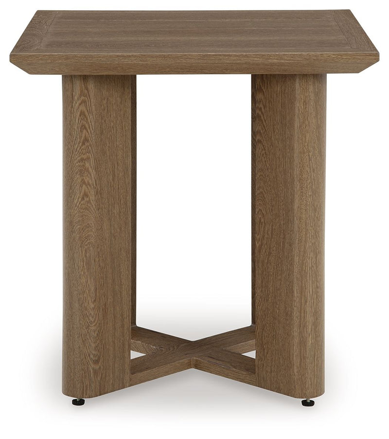 Serene Bay - Square End Table - Dark Brown - R&R Furniture Gallery (Fountain Valley, CA)