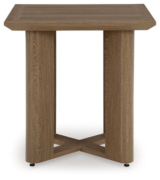 Serene Bay - Square End Table - Dark Brown - R&R Furniture Gallery (Fountain Valley, CA)