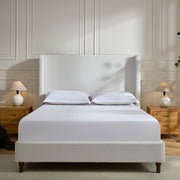 Harper - Tall Headboard Upholstered Bed / High Headboard / Elegant Simplicity / No Box Spring Needed - R&R Furniture Gallery (Fountain Valley, CA)