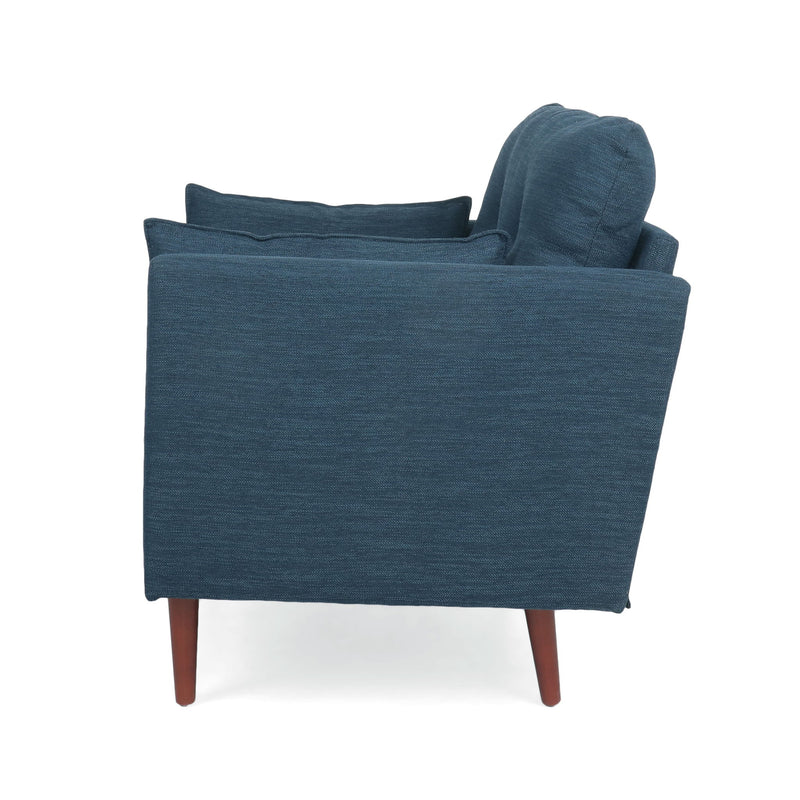 Enchantica - Upholstered Fabric Club Chair With Button Tufted And 2 Accent Pillows - R&R Furniture Gallery (Fountain Valley, CA)