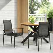 Barrister - Dining Chair (Set of 2) - Black / Natural - R&R Furniture Gallery (Fountain Valley, CA)