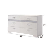 Naima II - Dresser - White High Gloss - R&R Furniture Gallery (Fountain Valley, CA)