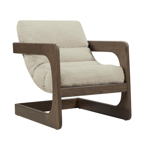 Palma - Textured Weave Accent Chair With Brown Base