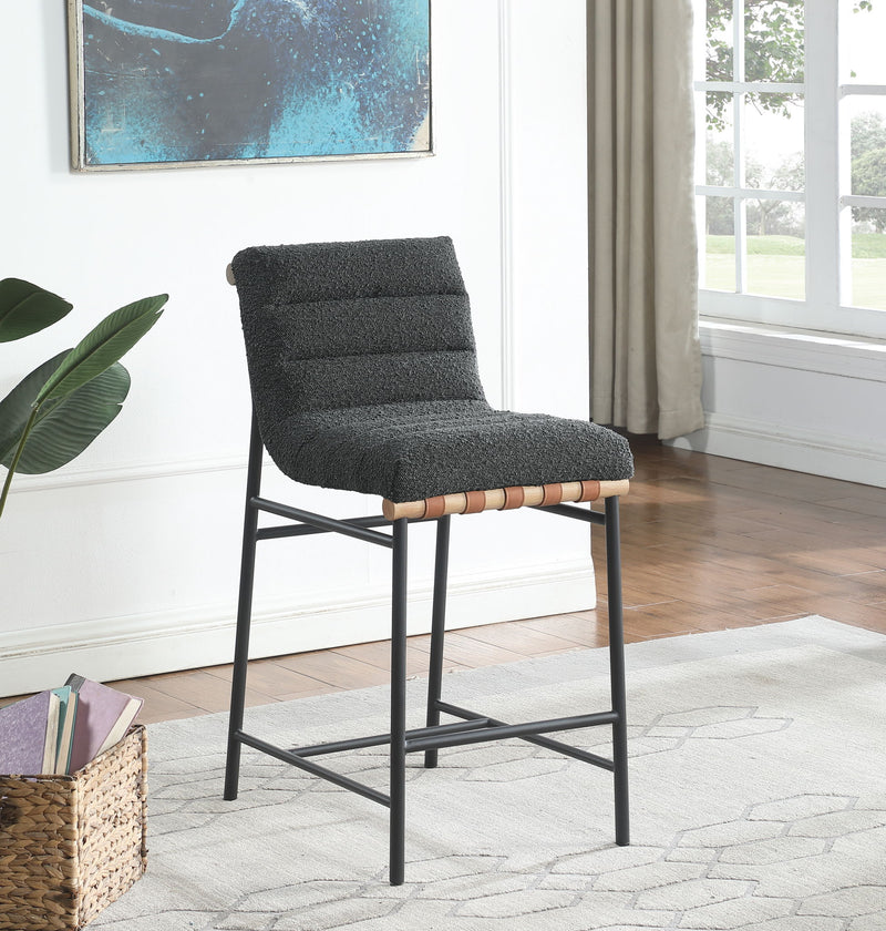 Lahni - 17" Boucle Fabric Counter Height Chair - R&R Furniture Gallery (Fountain Valley, CA)
