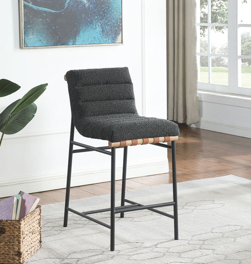 Lahni - 17" Boucle Fabric Counter Height Chair - R&R Furniture Gallery (Fountain Valley, CA)