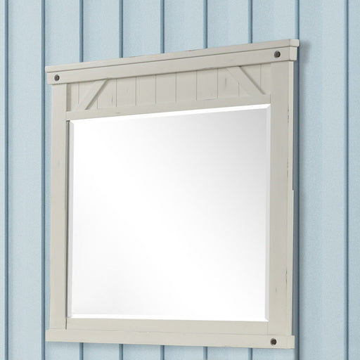 Industrial Farmhouse Mirror - White - R&R Furniture Gallery (Fountain Valley, CA)