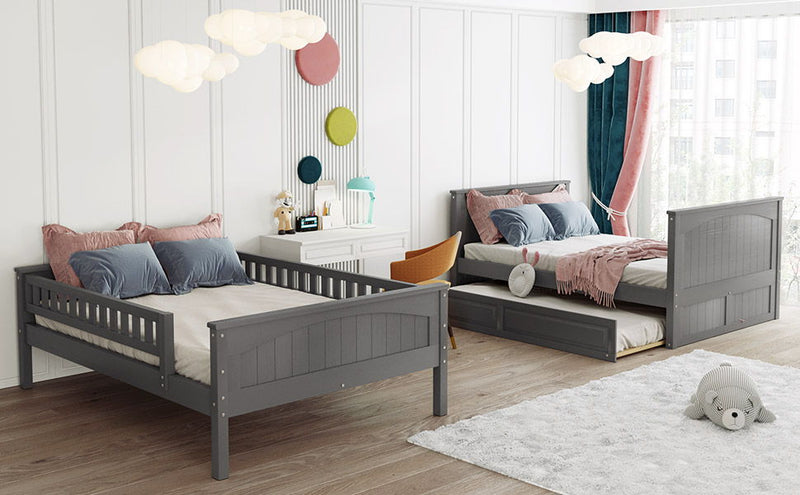 Bunk Bed With Twin Size Trundle, Guardrails - R&R Furniture Gallery (Fountain Valley, CA)