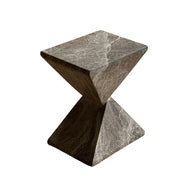 Adler - Outdoor Concrete Accent Table - Brown/Ivory - R&R Furniture Gallery (Fountain Valley, CA)