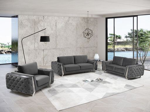 1051 - Contemporary Velvet Set - R&R Furniture Gallery (Fountain Valley, CA)