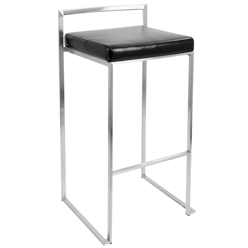 Lumi Source Fuji contemporary stackable barstool set with sleek design and modern finish, perfect for kitchen or bar area.