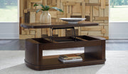 Korestone - Lift Top Cocktail Table - Dark Brown - R&R Furniture Gallery (Fountain Valley, CA)