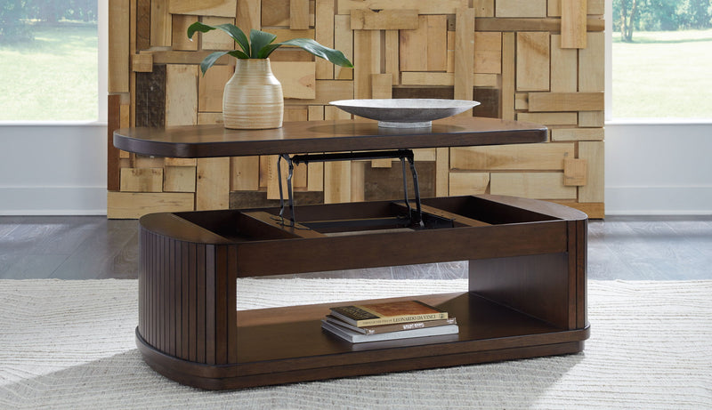 Korestone - Lift Top Cocktail Table - Dark Brown - R&R Furniture Gallery (Fountain Valley, CA)