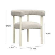 Jackie - Outdoor Textured Dining Chair - Cream - R&R Furniture Gallery (Fountain Valley, CA)