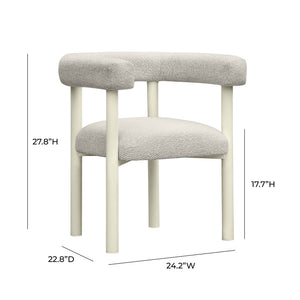 Jackie - Outdoor Textured Dining Chair - Cream - R&R Furniture Gallery (Fountain Valley, CA)