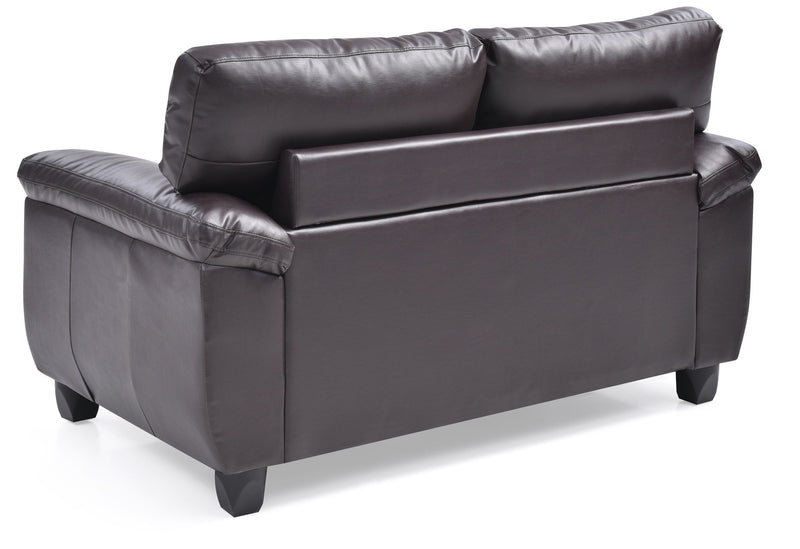 Glory Furniture Gallant stationary loveseat with plush fabric upholstery and cushioned backrest, perfect for cozy living rooms.