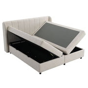 Adonia - Queen Bed With Storage - Beige - R&R Furniture Gallery (Fountain Valley, CA)