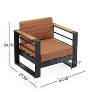 Giovanna - Club Chair Set With Aluminum Frame - R&R Furniture Gallery (Fountain Valley, CA)
